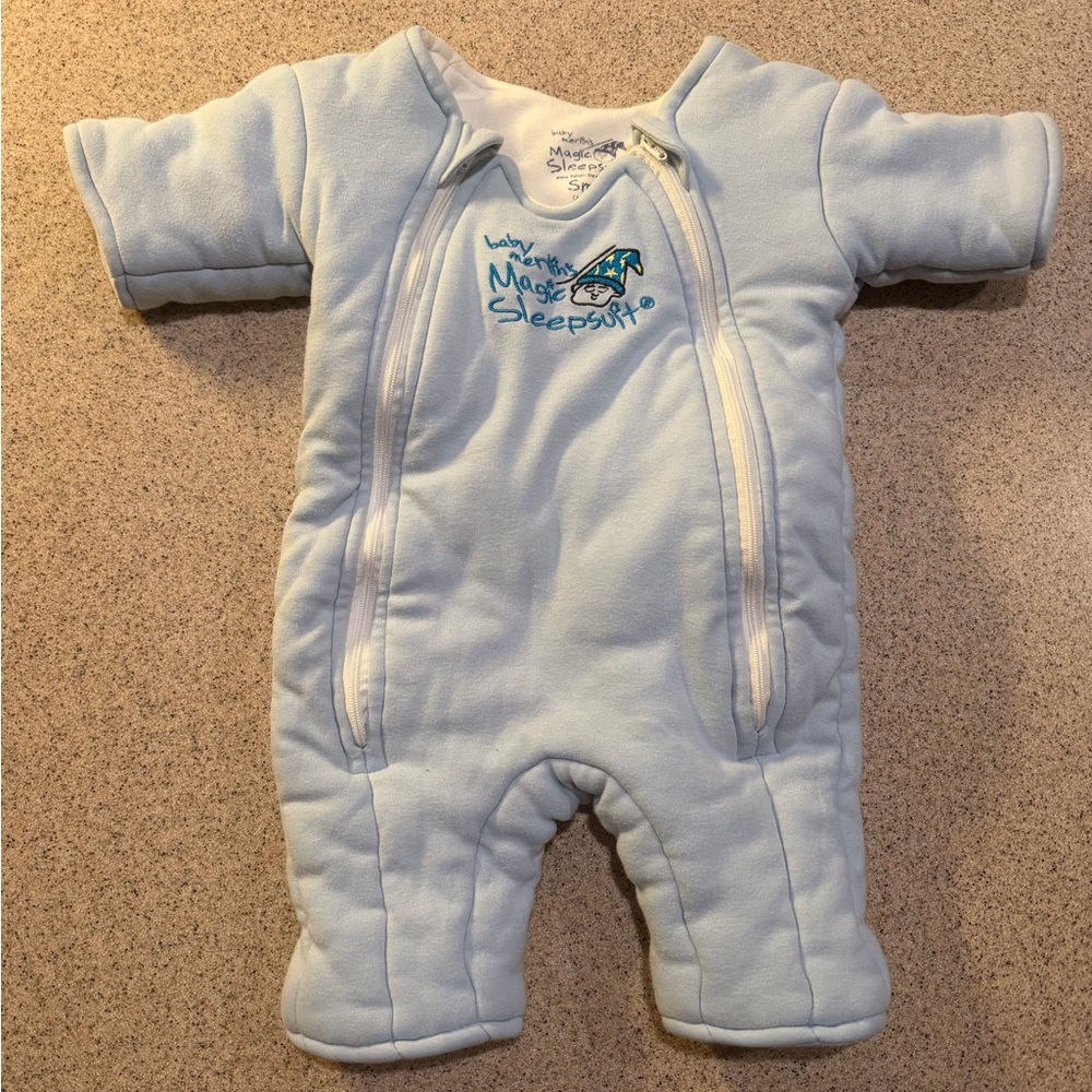 Baby Merlin’s Magic Sleepsuit Blue One Piece - Picture 1 of 3